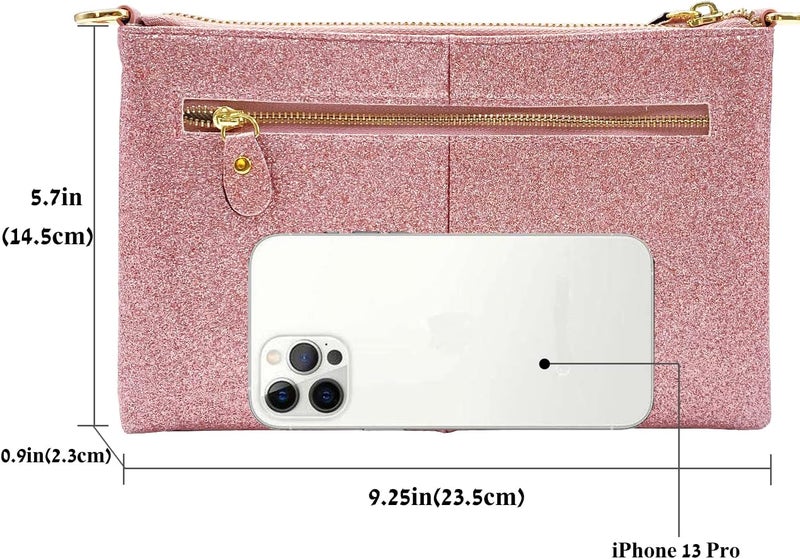 Beurlike Leather Wristlet Wallet Clutch Purses For Women Small Crossbody Phone Bags - Image 2